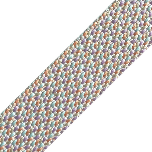 Woven lilac mint pastel orange natural