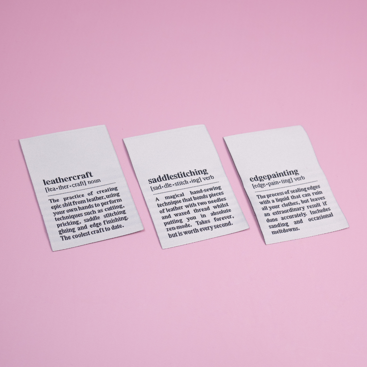 Textiletiketten VOCABULARY-Collection