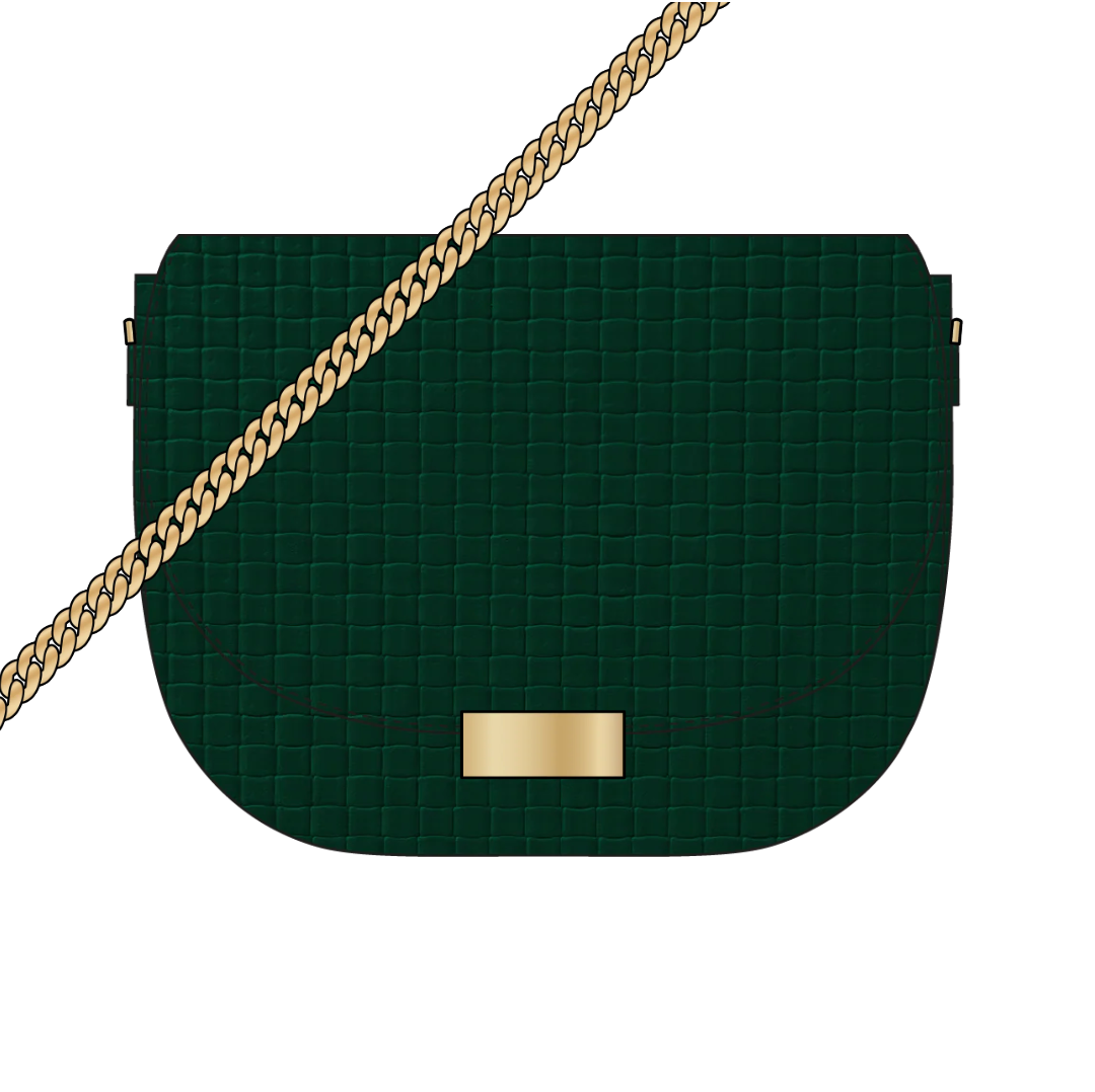 DIY-Box: The Modern Saddle - Forest Green Lammnappa Korb