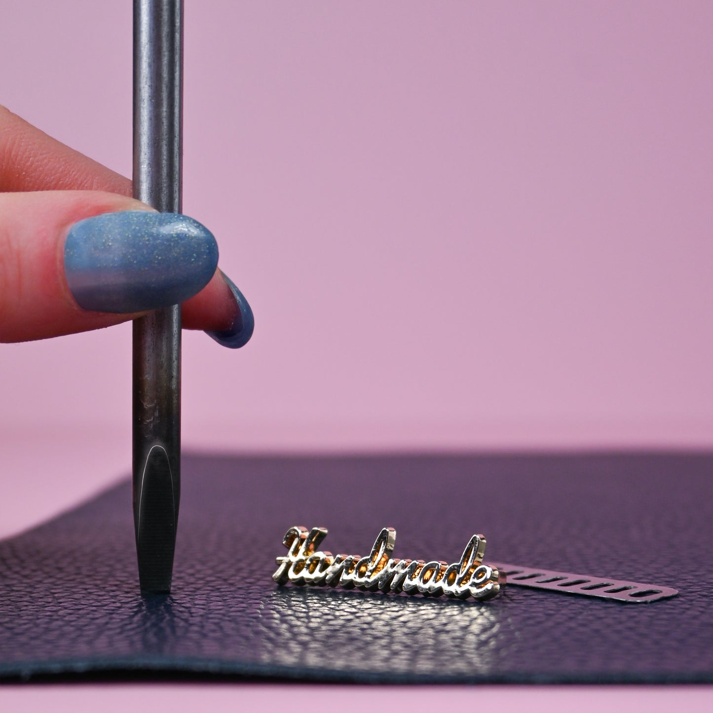 Metalllabel "Handmade", 5er-Set