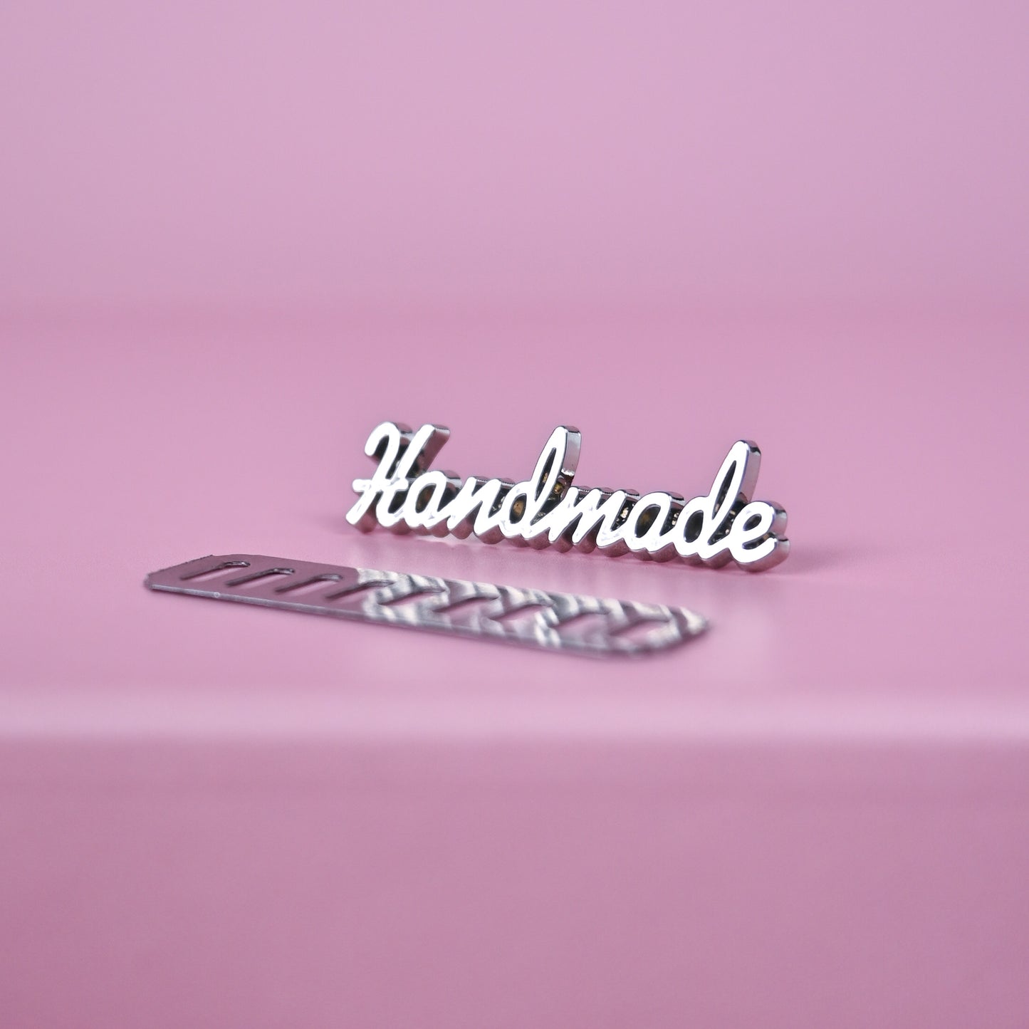 Metalllabel "Handmade", 5er-Set