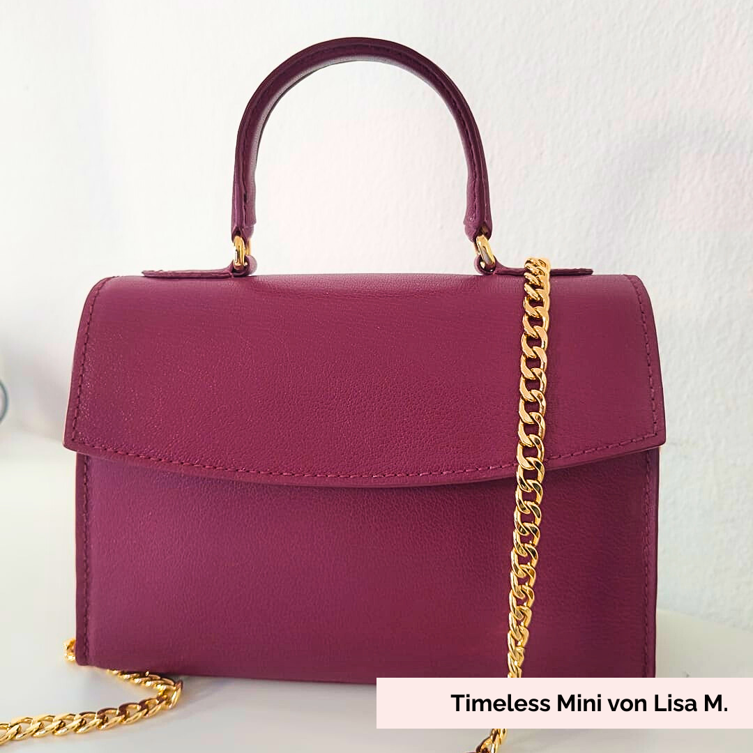 DIY-Box: The Timeless Mini - Fuchsia Lammnappa Glatt inkl. Trapunto-Set