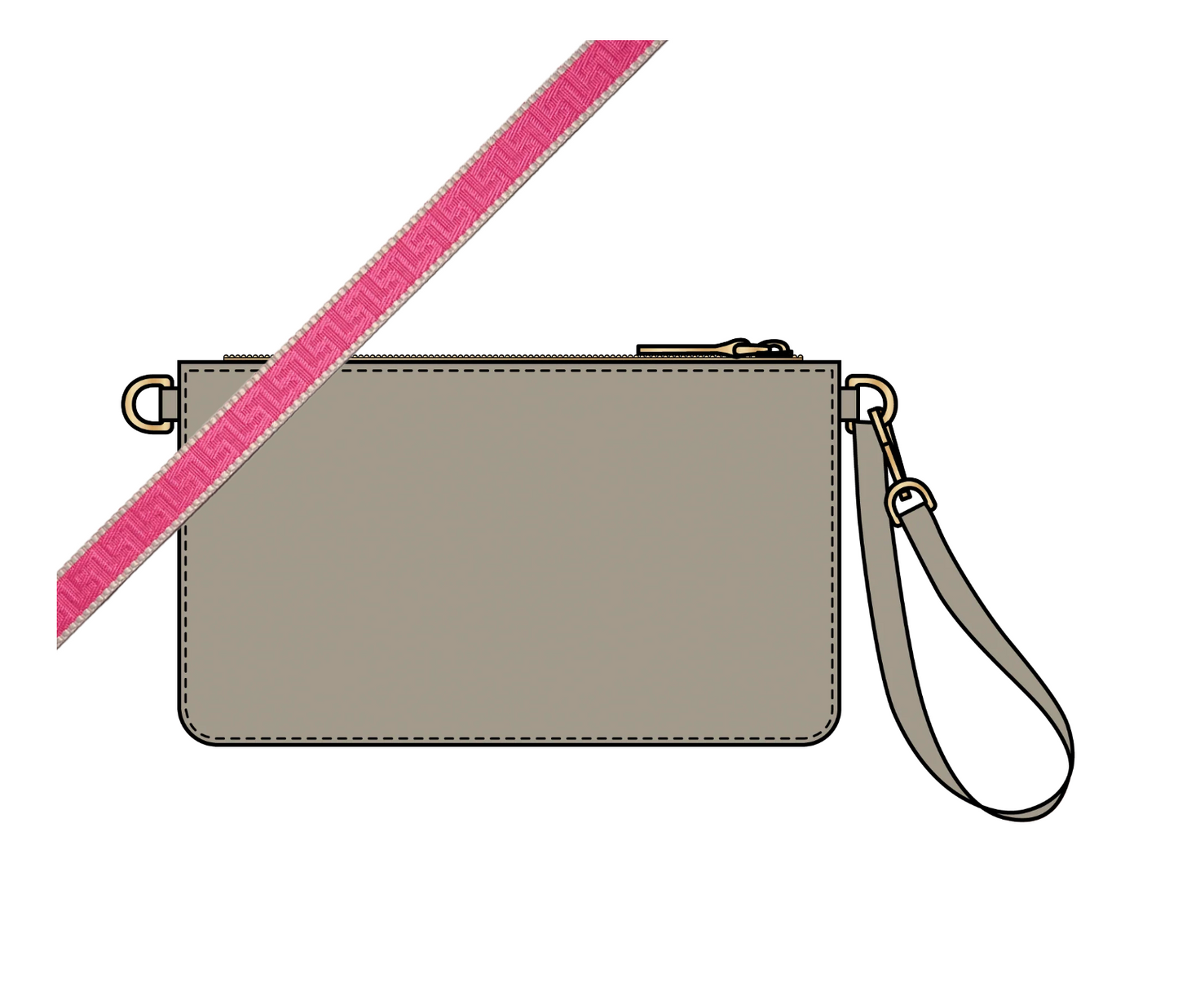 DIY-Box: The Pochette – Light Taupe Smooth inkl. Trapunto-Kit