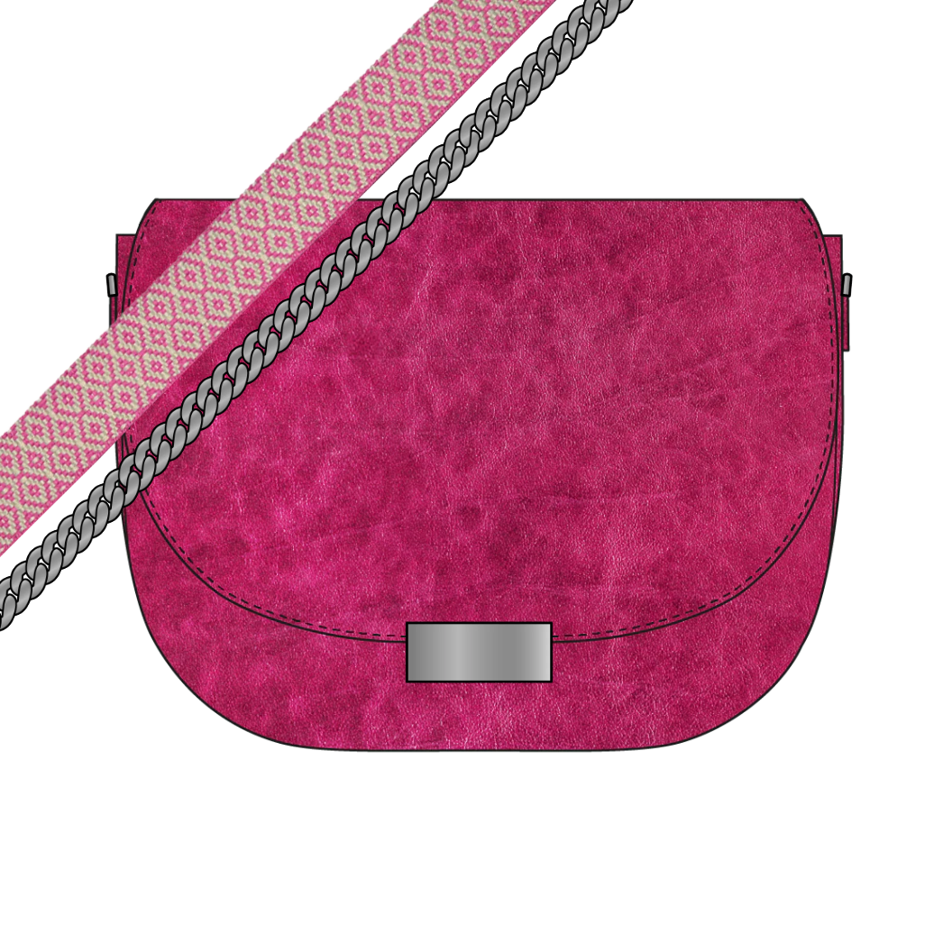 DIY-Box: The Modern Saddle - Metallic Used Fuchsia