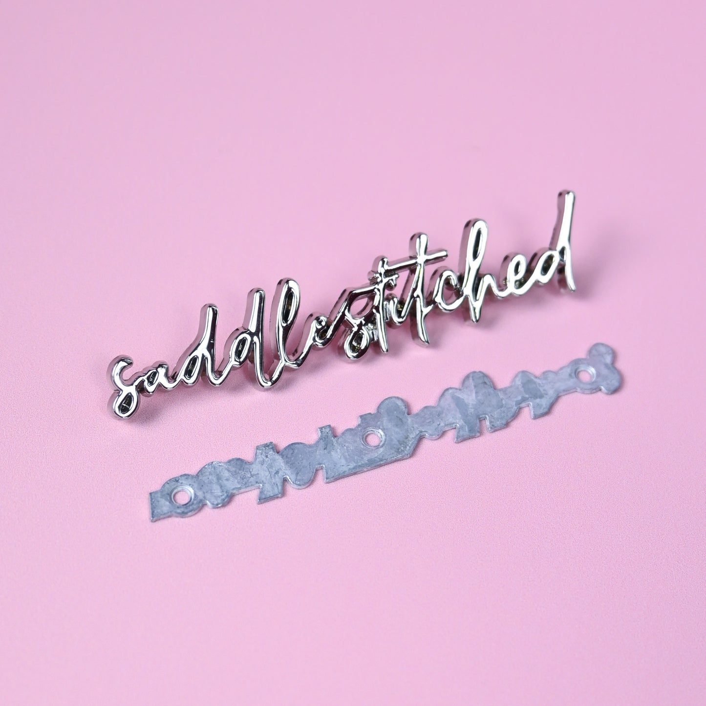 Metalllabel "saddlestitched", 3er-Set