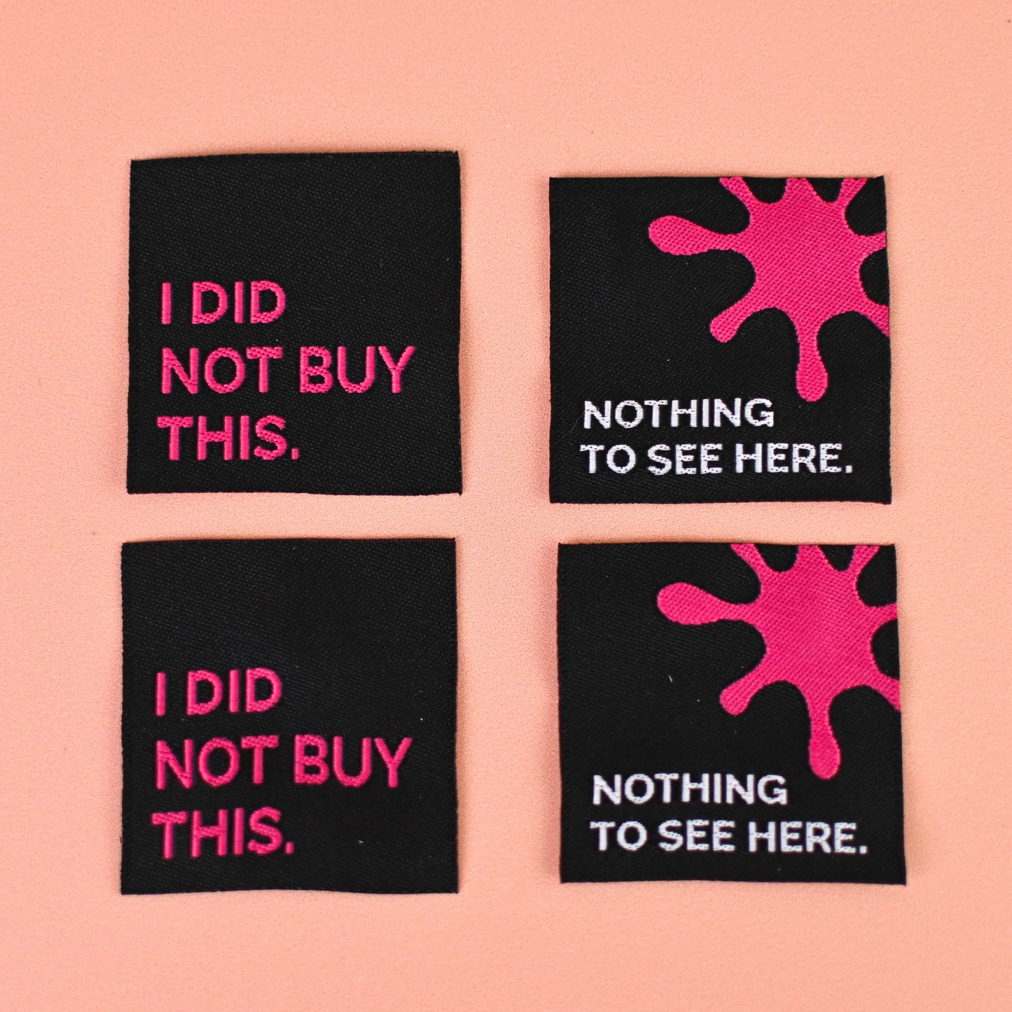Textile labels set of 5