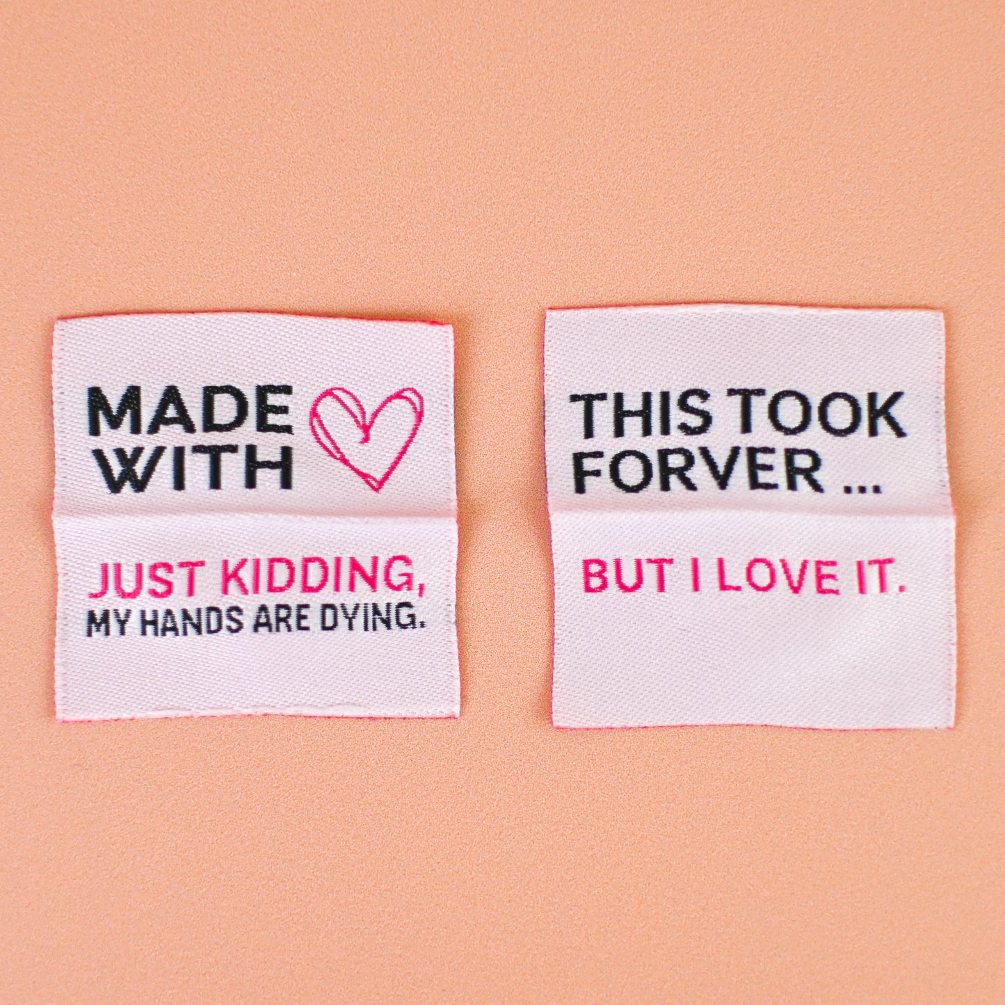 Textile labels set of 5