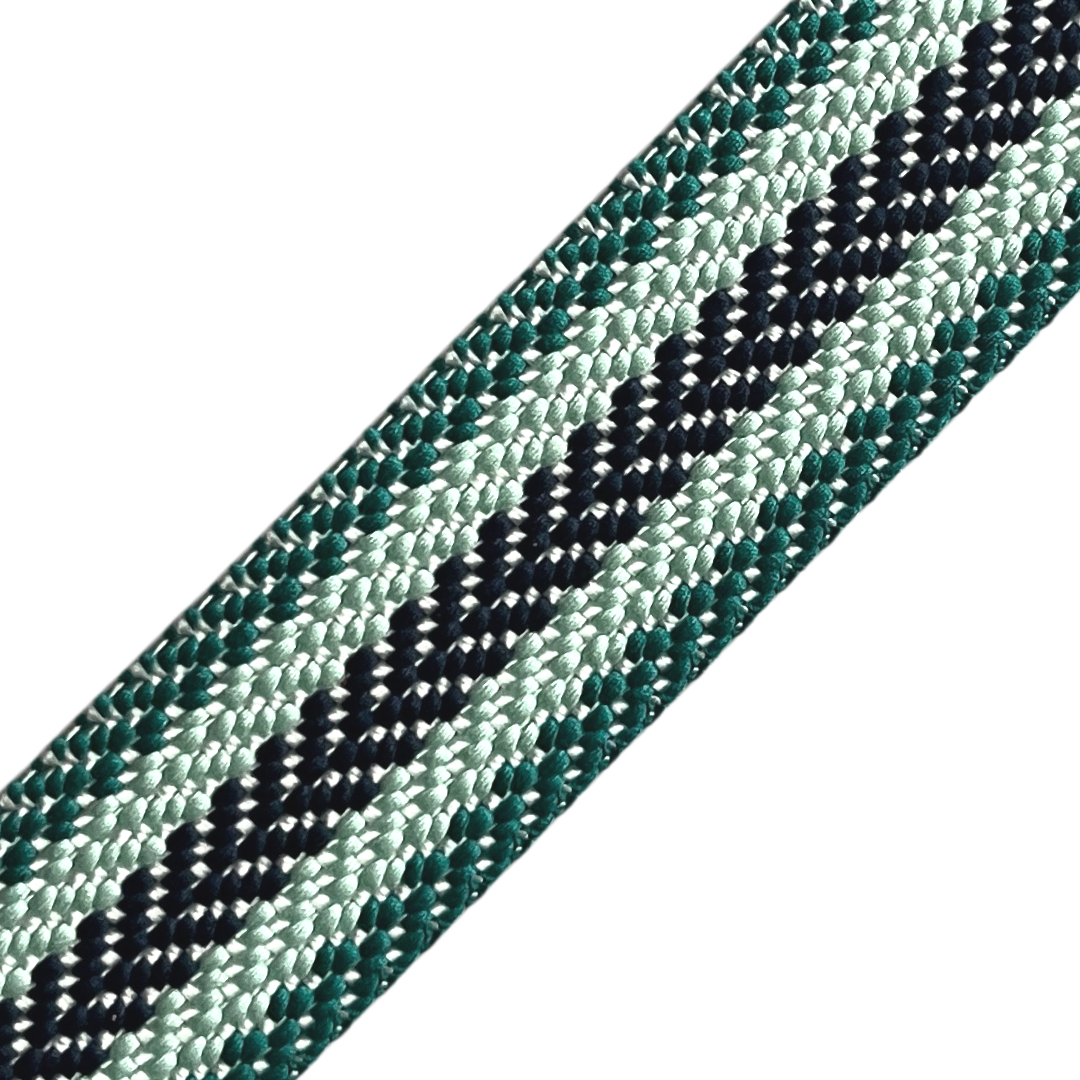 Tressé Pétrole Turquoise Bleu foncé