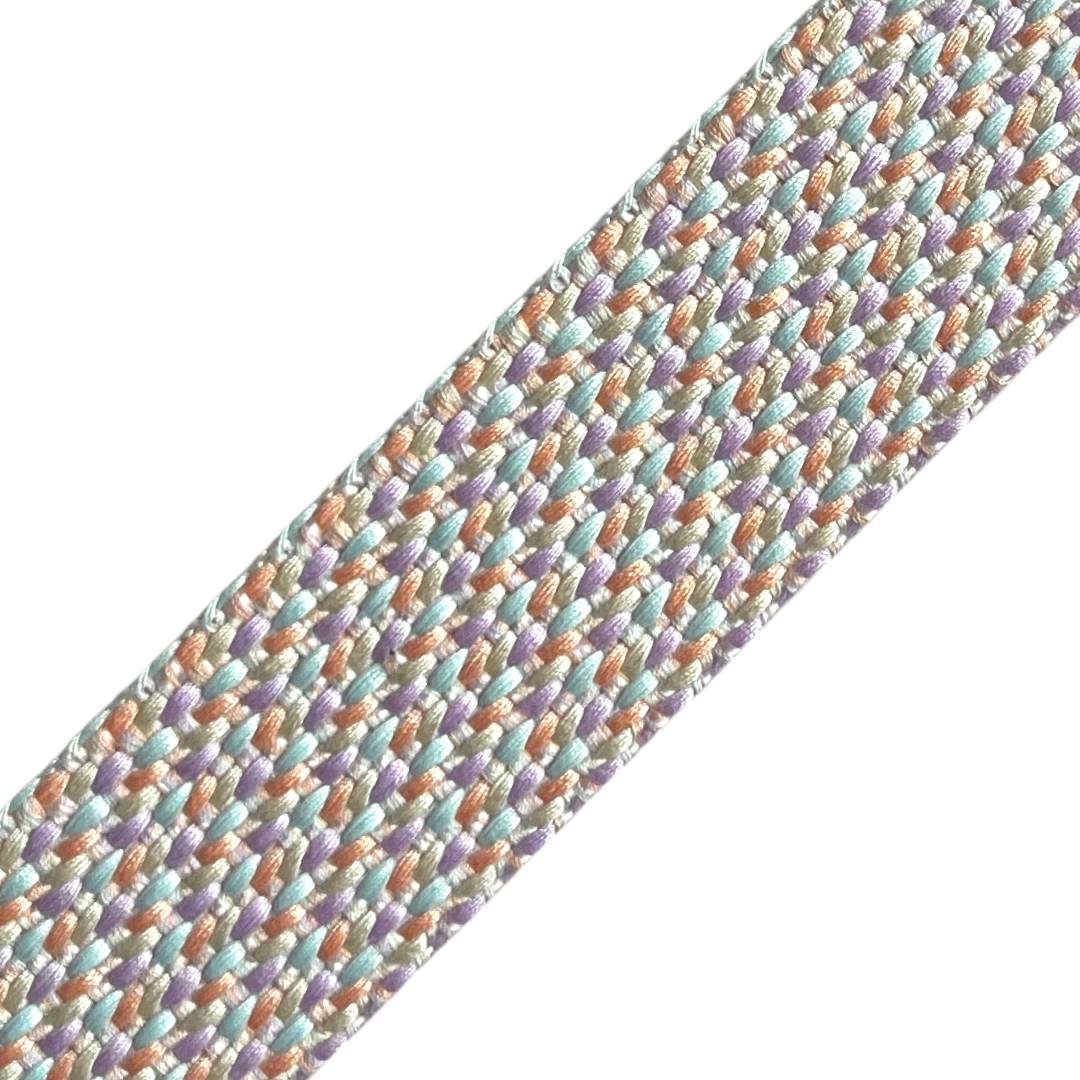 Woven lilac mint pastel orange natural