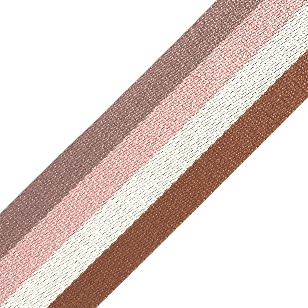 rayures vieux rose rose beige cognac