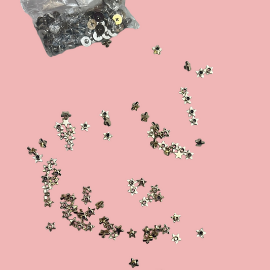Rivets en étoile 80-90 pcs, contre-vis incluse
