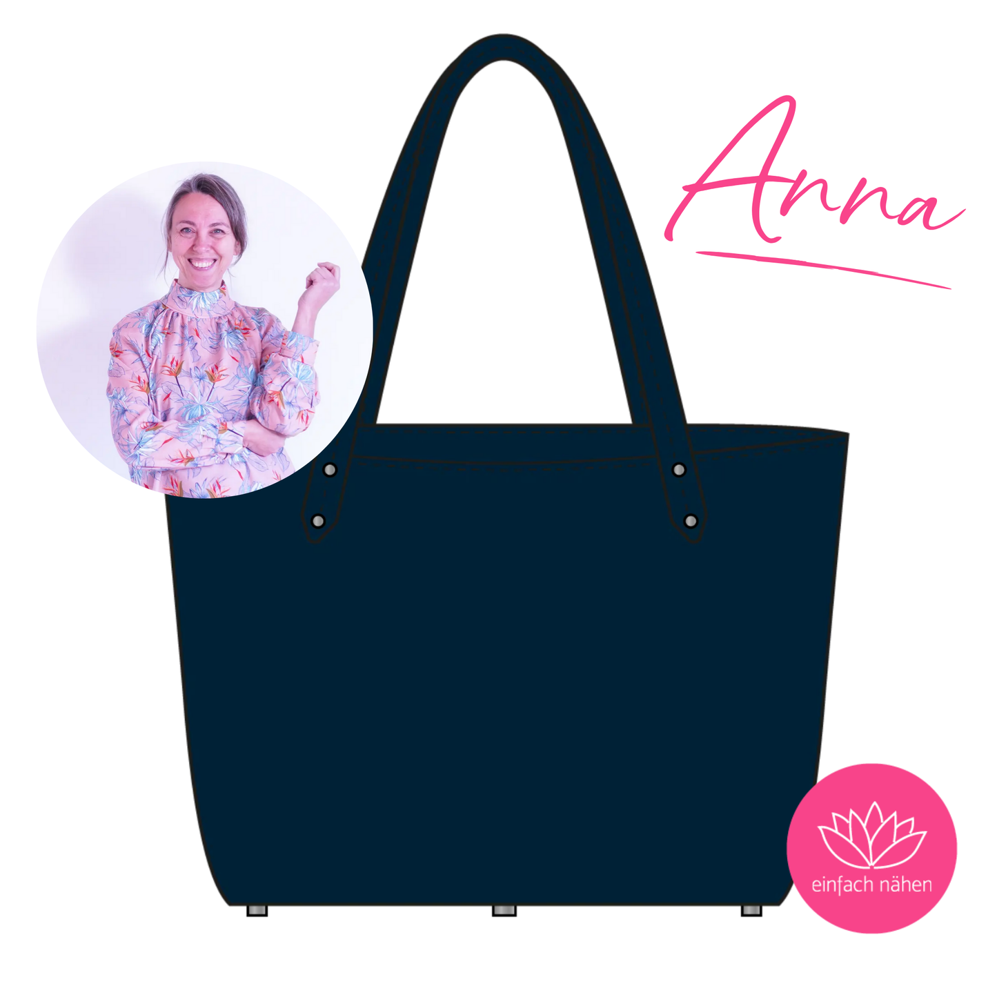 DIY-Box: The Perfect Tote – Navy Blue Lammnappa