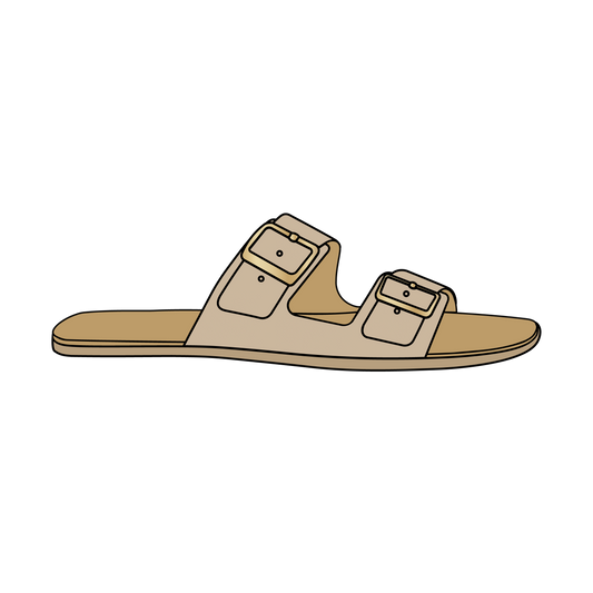 Classic sandal with wide straps
