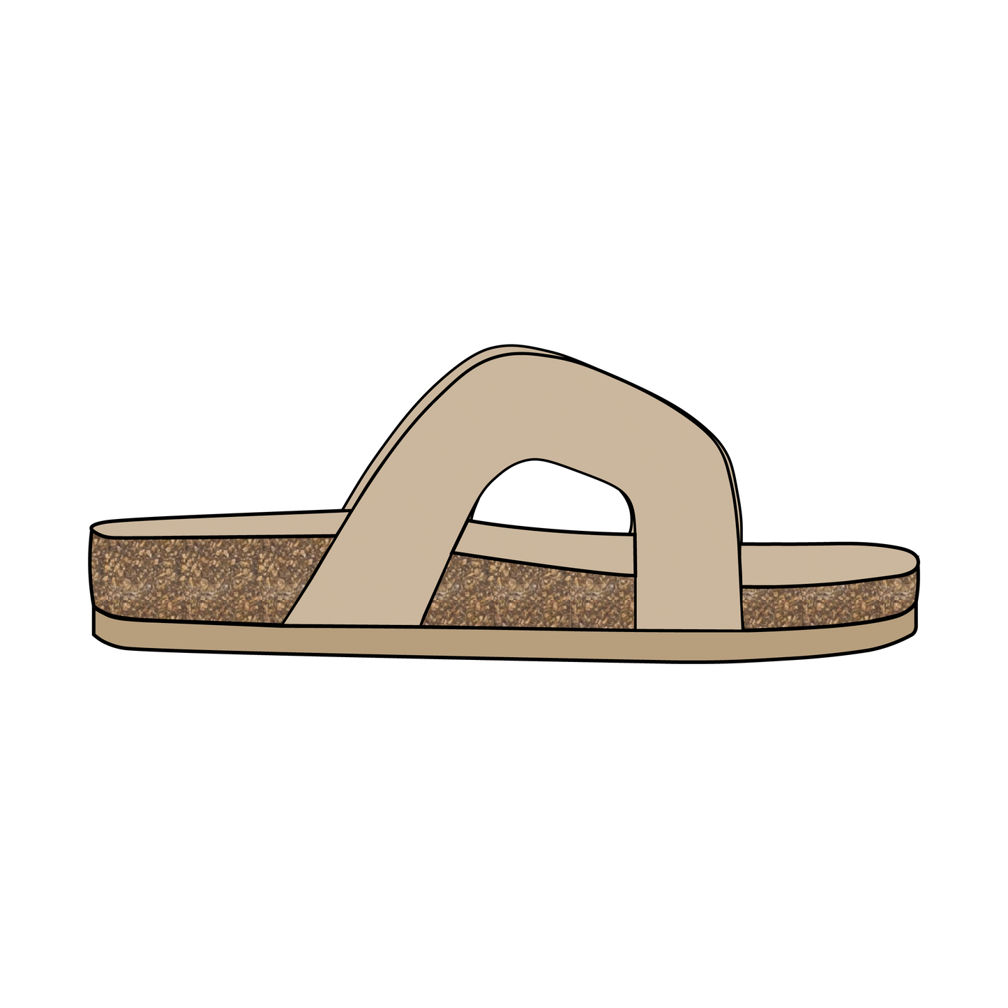 Sandale mit Fußbett mit Cut-Out Design