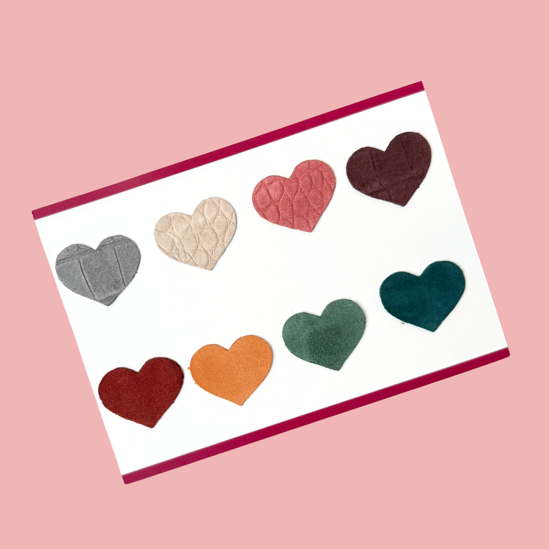 Sample fan for leather sample