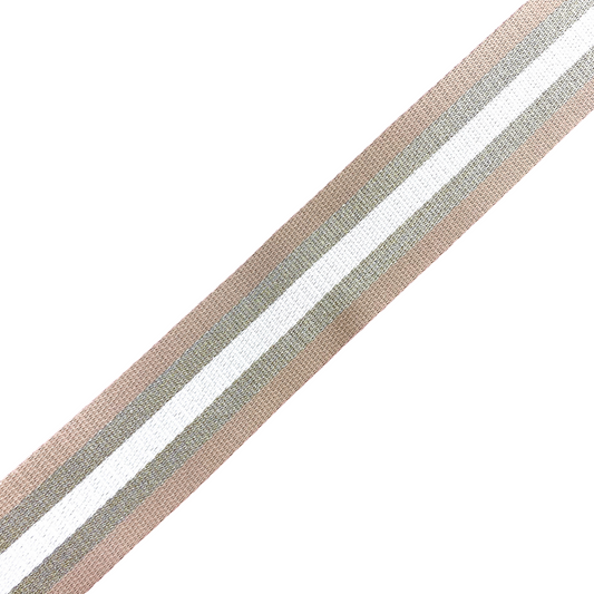 Rayures Beige Blanc Scintillant