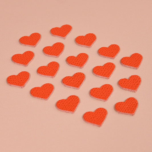 Applique Cœur, set de 18 pièces