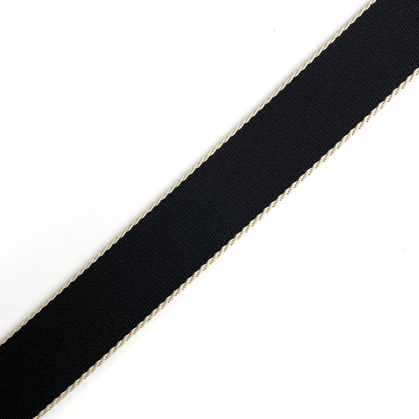 Statement strap plain black beige