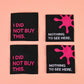 Set of 5 textile labels