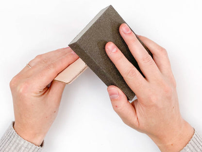Set d'outils pour le traitement des bords du cuir : Base Coat, peinture pour bords, rouleau pour bords, éponge abrasive