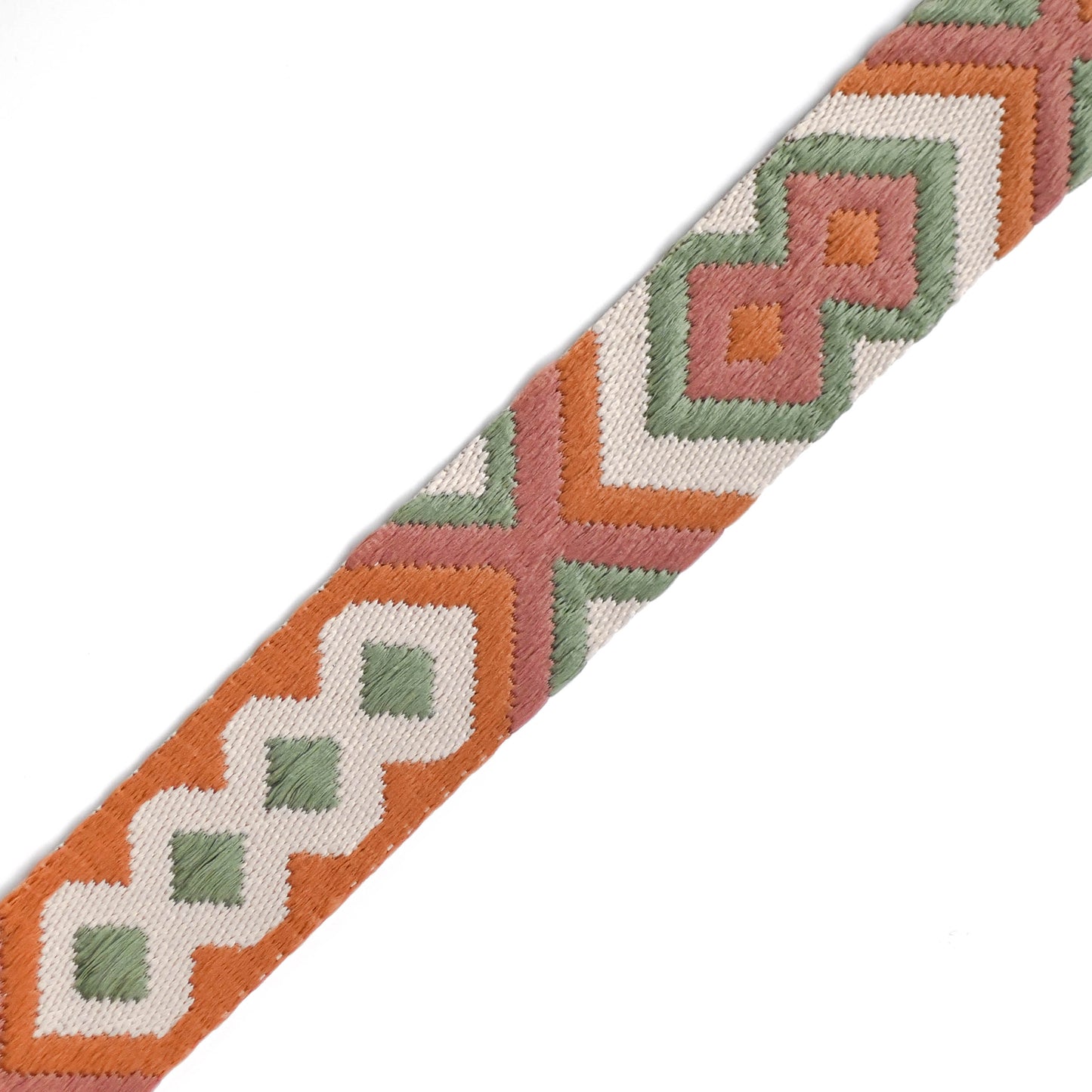 Pattern Orange Green Beige