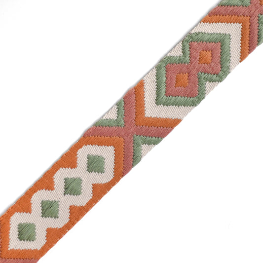 Muster Orange Grün Beige