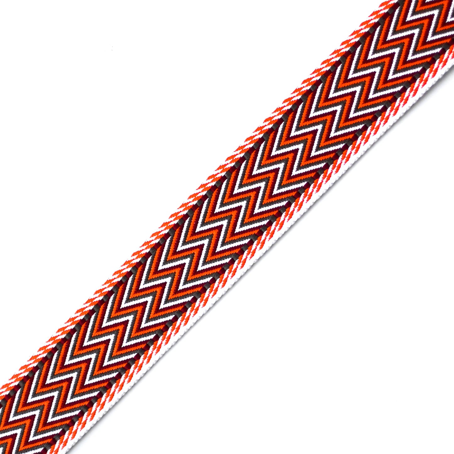 Zacken Muster Orange Rot Weiß Oliv