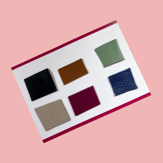 Sample fan for leather sample